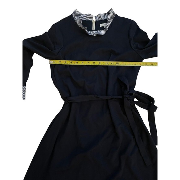NWT 1901 Built In Stripe Collar  Shirt Dress Size 12 Belted Work Career Dress - Picture 5 of 8